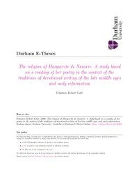 cover of the book The religion of Marguerite de Navarre : a study based on a reading of her poetry in the context of the traditions of devotional writing of the Late Middle Ages and early Reformation.