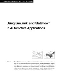 cover of the book Using Simulink and Stateflow in Automotive Applications