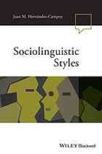 cover of the book Sociolinguistic styles