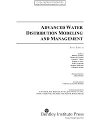 cover of the book Advanced water distribution modeling and management