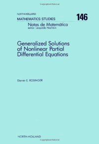 cover of the book Generalized solutions of nonlinear partial differential equations