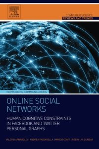 cover of the book Online social networks : human cognitive constraints in Facebook and Twitter personal graphs