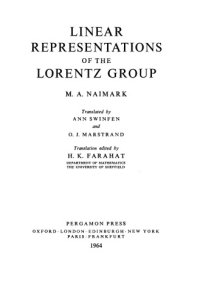 cover of the book Linear Representations of the Lorentz Group