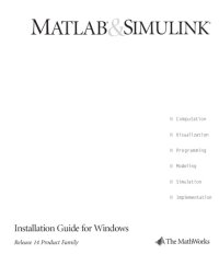 cover of the book Matlab & Simulink: Installation Guide for Windows Release 14 Product Family