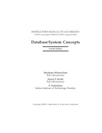 cover of the book Instructor’s Manual Database System Concepts