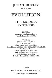 cover of the book Evolution : the modern synthesis