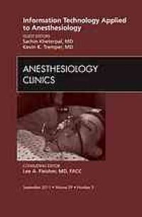 cover of the book Information technology applied to anesthesiology