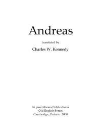 cover of the book Andreas, translated by Charles W. Kennedy