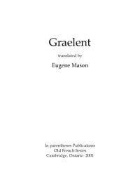 cover of the book Graelent, translated by Eugene Mason