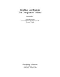 cover of the book The conquest of Ireland, translated by Thomas Forster, revised and edited with additional notes by Thomas Wright