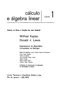 cover of the book Cálculo e álgebra linear volume 1