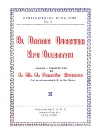 cover of the book El drama quechua Apu Ollantay