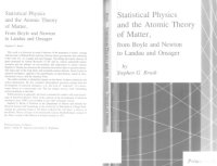 cover of the book Statistical Physics and the Atomic Theory of Matter, from Boyle and Newton to Landau and Onsager