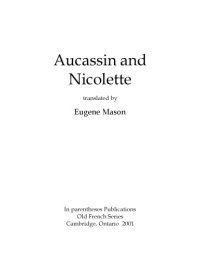 cover of the book Aucassin and Nicolette, translated by Eugene Mason