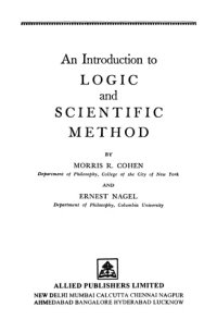 cover of the book An Introduction to Logic and Scientific Method