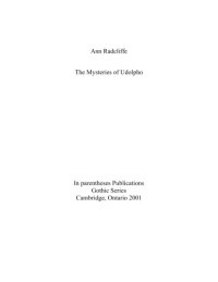 cover of the book The mysteries of Udolpho