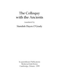 cover of the book The colloquy with the ancients, translated by Standish Hayes O’Grady