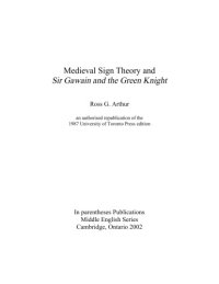 cover of the book Medieval sign theory and Sir Gawain and the Green Knight