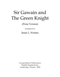 cover of the book Sir Gawain and the Green Knight (prose version), translated by Jessie L. Weston