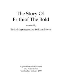 cover of the book The Story of Frithiof the Bold, translated by Eiríkr Magnússon and William Morris