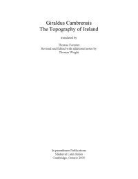 cover of the book The topography of Ireland, translated by Thomas Forster, revised and edited with additional notes by Thomas Wright