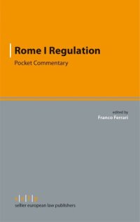 cover of the book Rome I Regulation: Pocket Commentary