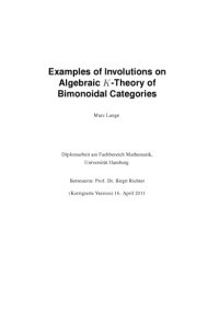 cover of the book Examples of Involutions on Algebraic K-Theory of Bimonoidal Categories