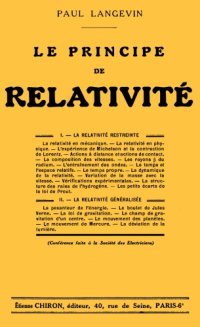 cover of the book Le principe de relativité