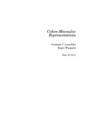 cover of the book Cohen-Macaulay Representations