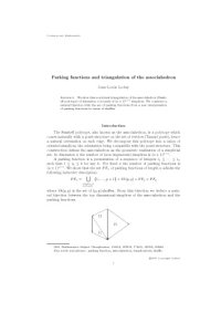 cover of the book Parking functions and triangulation of the associahedron