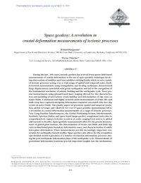 cover of the book Space geodesy: A revolution in crustal deformation measurements of tectonic processes