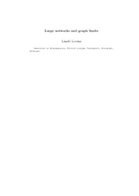 cover of the book Large networks and graph limits