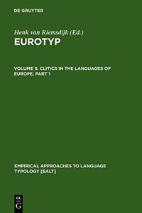 cover of the book Eurotyp: Typology of Languages in Europe, Volume 5: Clitics in the Languages of Europe