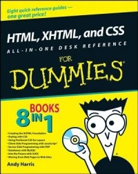 cover of the book HTML, XHTML, and CSS All-in-One Desk Reference For Dummies