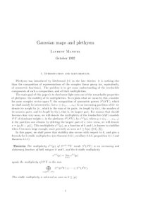 cover of the book Gaussian maps and plethysm