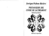 cover of the book Psicoanálisis del Conde de Lautréamont