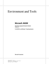 cover of the book Microsoft Macro Assembler 6.11 Reference Manual:Environment and Tools