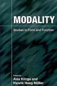 cover of the book Modality : studies in form and function