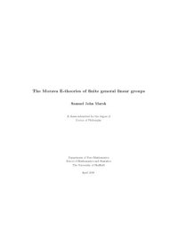 cover of the book The Morava E-theories of finite general linear groups