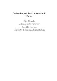 cover of the book Embeddings of Integral Quadratic Forms