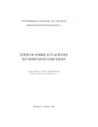 cover of the book Topicos sobre ecuaciones en derivadas parciales