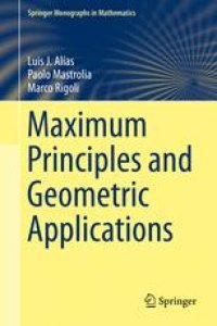 cover of the book Maximum Principles and Geometric Applications