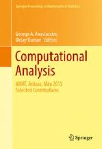 cover of the book Computational Analysis: AMAT, Ankara, May 2015 Selected Contributions