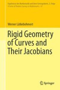 cover of the book Rigid Geometry of Curves and Their Jacobians