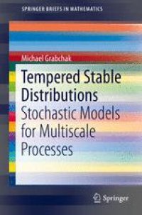 cover of the book Tempered Stable Distributions: Stochastic Models for Multiscale Processes