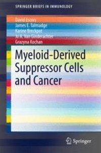 cover of the book Myeloid-Derived Suppressor Cells and Cancer