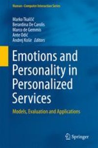 cover of the book Emotions and Personality in Personalized Services: Models, Evaluation and Applications