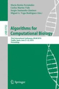 cover of the book Algorithms for Computational Biology: Third International Conference, AlCoB 2016, Trujillo, Spain, June 21-22, 2016, Proceedings