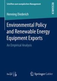 cover of the book Environmental Policy and Renewable Energy Equipment Exports: An Empirical Analysis