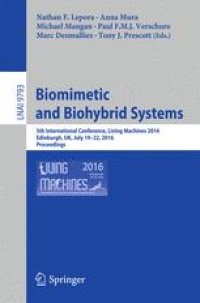 cover of the book Biomimetic and Biohybrid Systems: 5th International Conference, Living Machines 2016, Edinburgh, UK, July 19-22, 2016. Proceedings